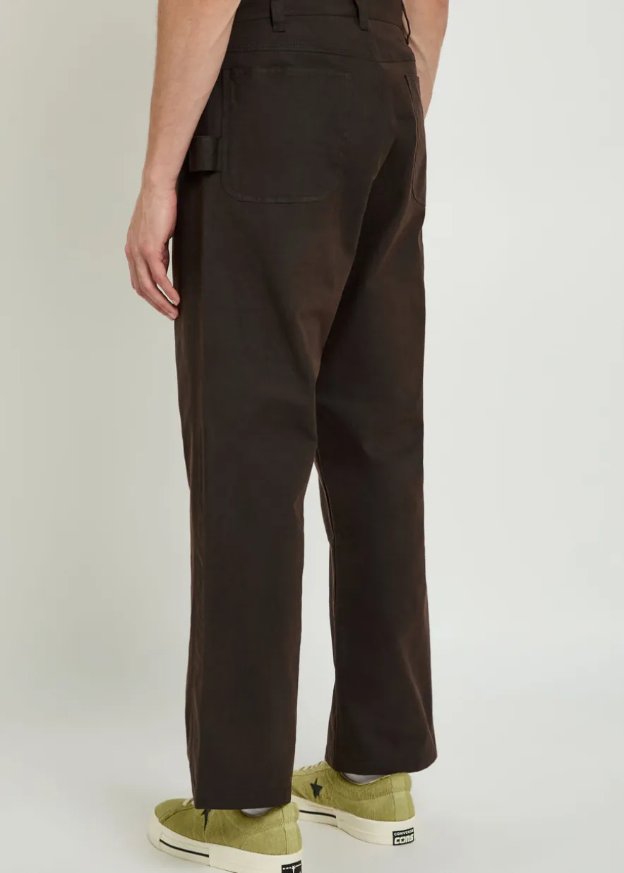 Knolly Brook straight-leg waxed cotton trousers