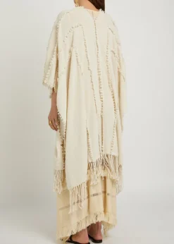 Knot detail cotton cape