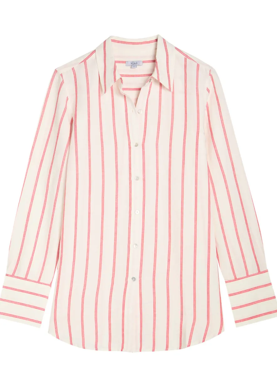 Knox striped linen-blend shirt