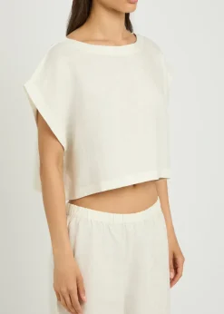 Kori cropped linen top