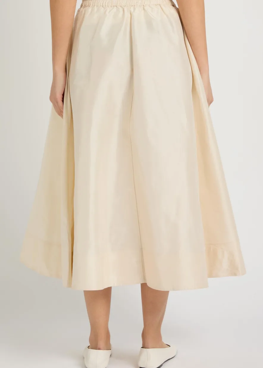 Koula silk-taffeta midi skirt