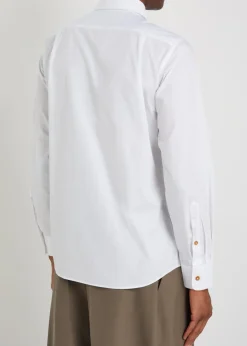Krall logo-embroidered cotton-poplin shirt