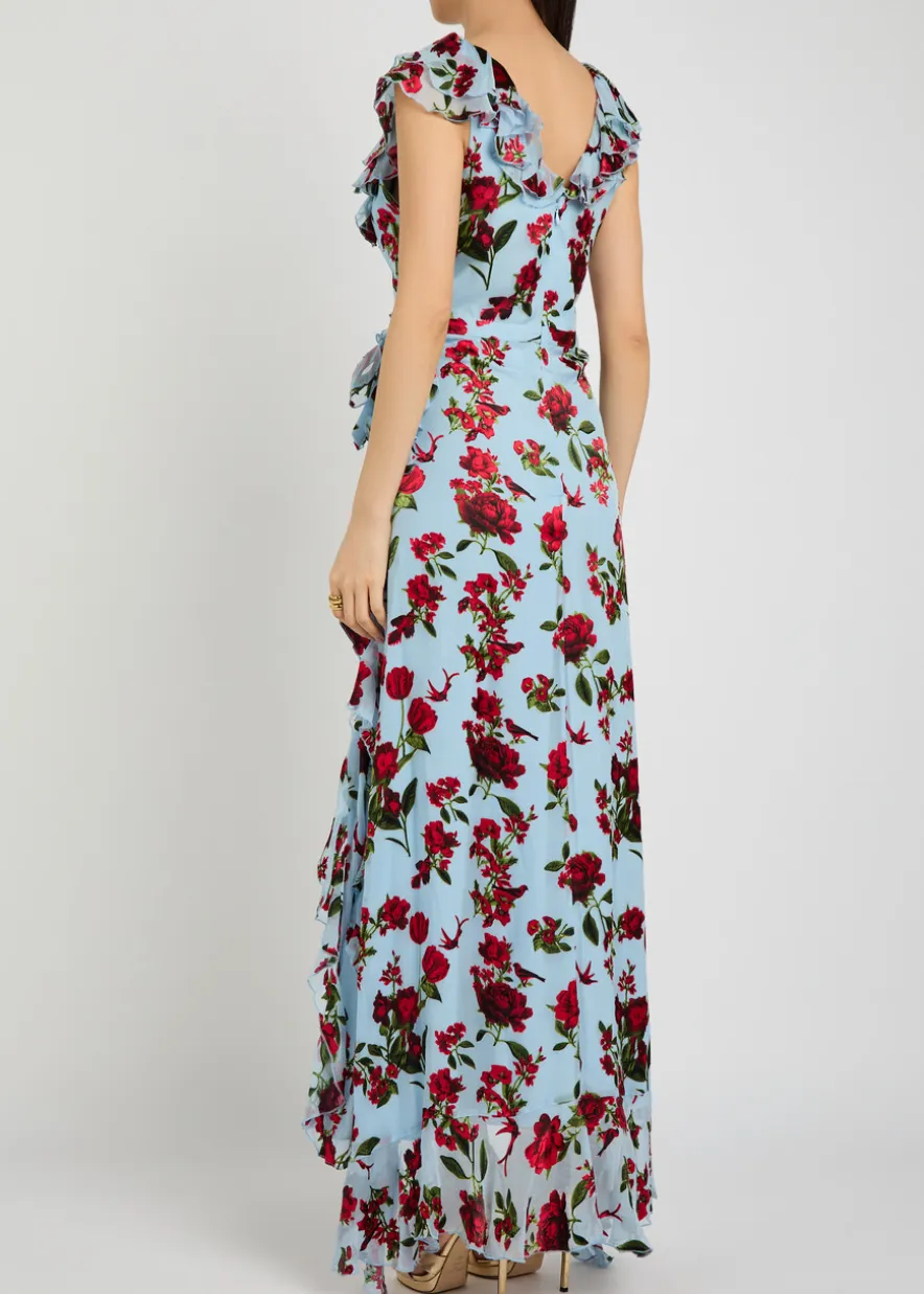 Kristen ruffled chiffon maxi dress