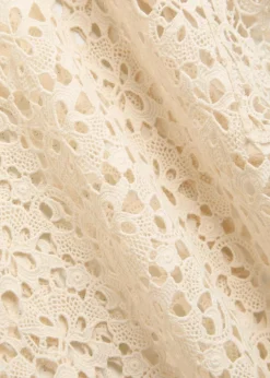 Kristina open cotton-knit mini kaftan