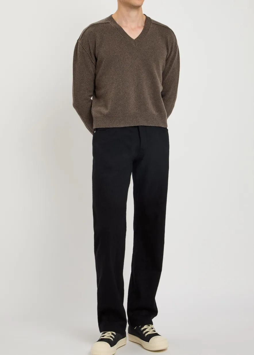 Kurdt cotton and wool-blend jeans