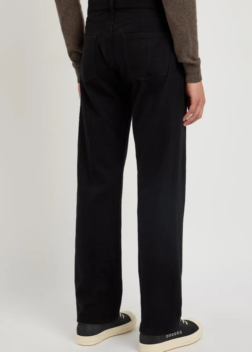 Kurdt cotton and wool-blend jeans