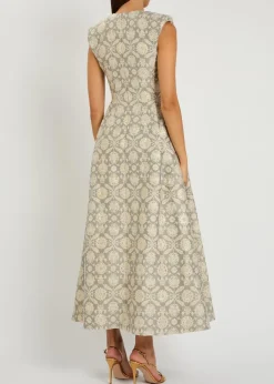 Kyle floral-jacquard cotton-blend maxi dress