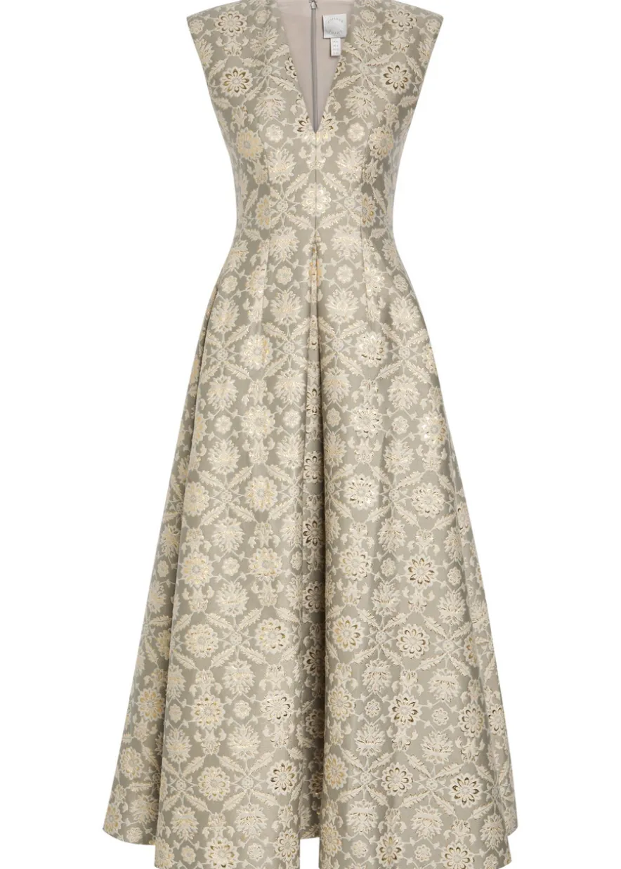 Kyle floral-jacquard cotton-blend maxi dress