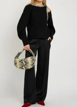 Kyra wide-leg satin trousers
