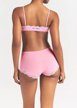 Lace-trimmed boy shorts