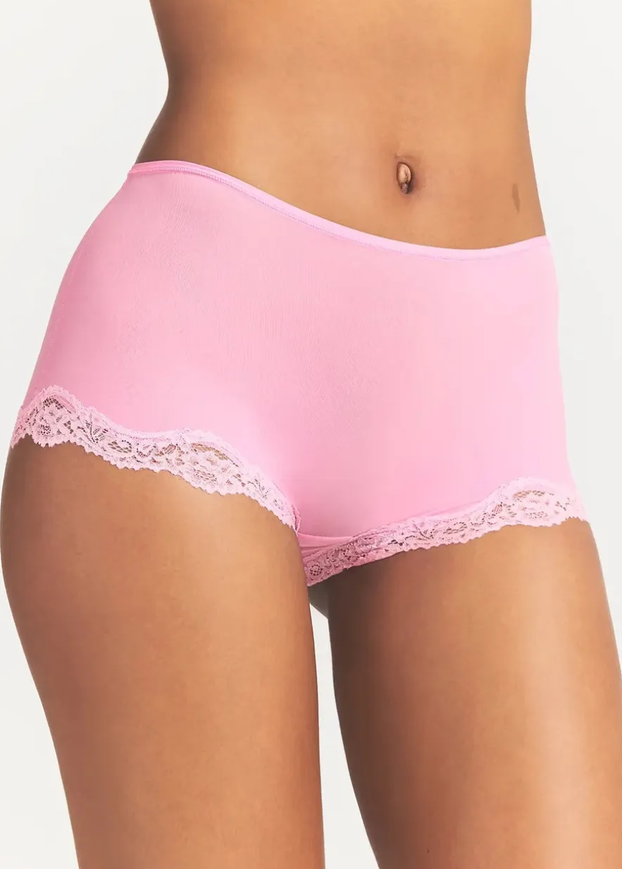 Lace-trimmed boy shorts