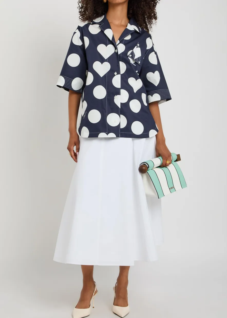 La Chemise Marin polka dot cotton-poplin shirt