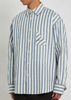 La Chemise Voilier striped cotton-blend shirt