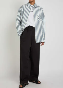 La Chemise Voilier striped cotton-blend shirt