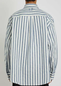 La Chemise Voilier striped cotton-blend shirt