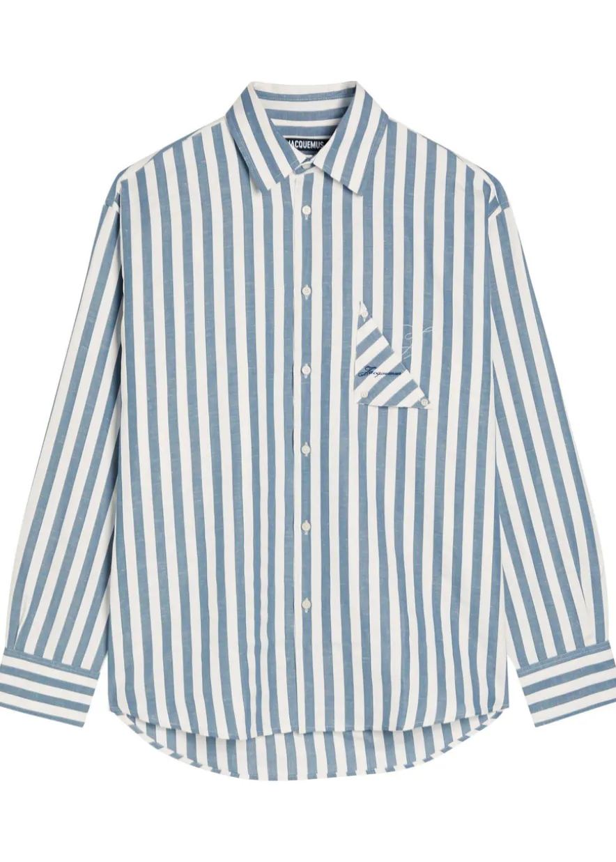 La Chemise Voilier striped cotton-blend shirt