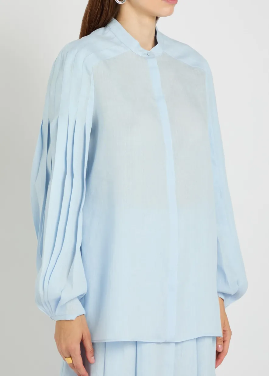 Laetitia pleated linen shirt