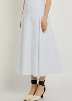 La Jupe Triangle cotton-blend midi skirt