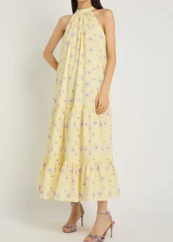 Lake Breeze floral-print cotton-poplin midi dress