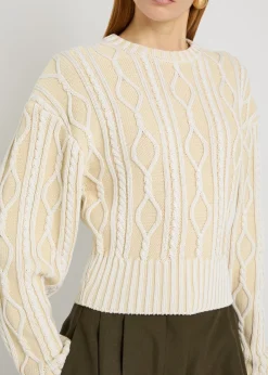 La Maille Amelo cable-knit cotton jumper