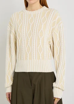 La Maille Amelo cable-knit cotton jumper