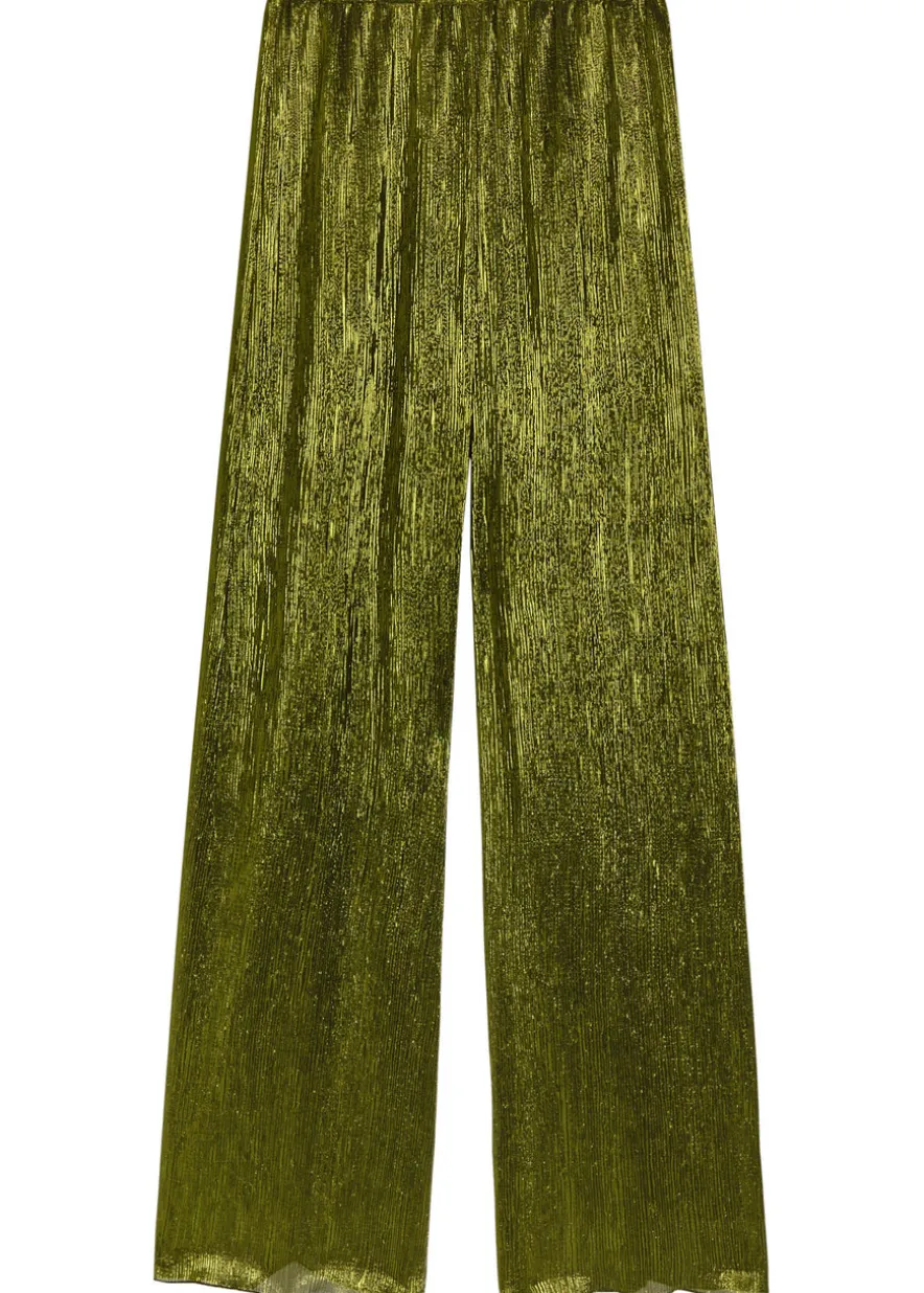 Lamé voile trousers