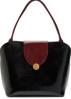 Large leather tote bag