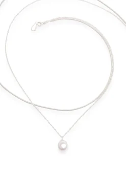 Large Pearl sterling silver belt