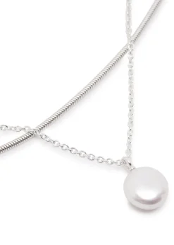 Large Pearl sterling silver belt