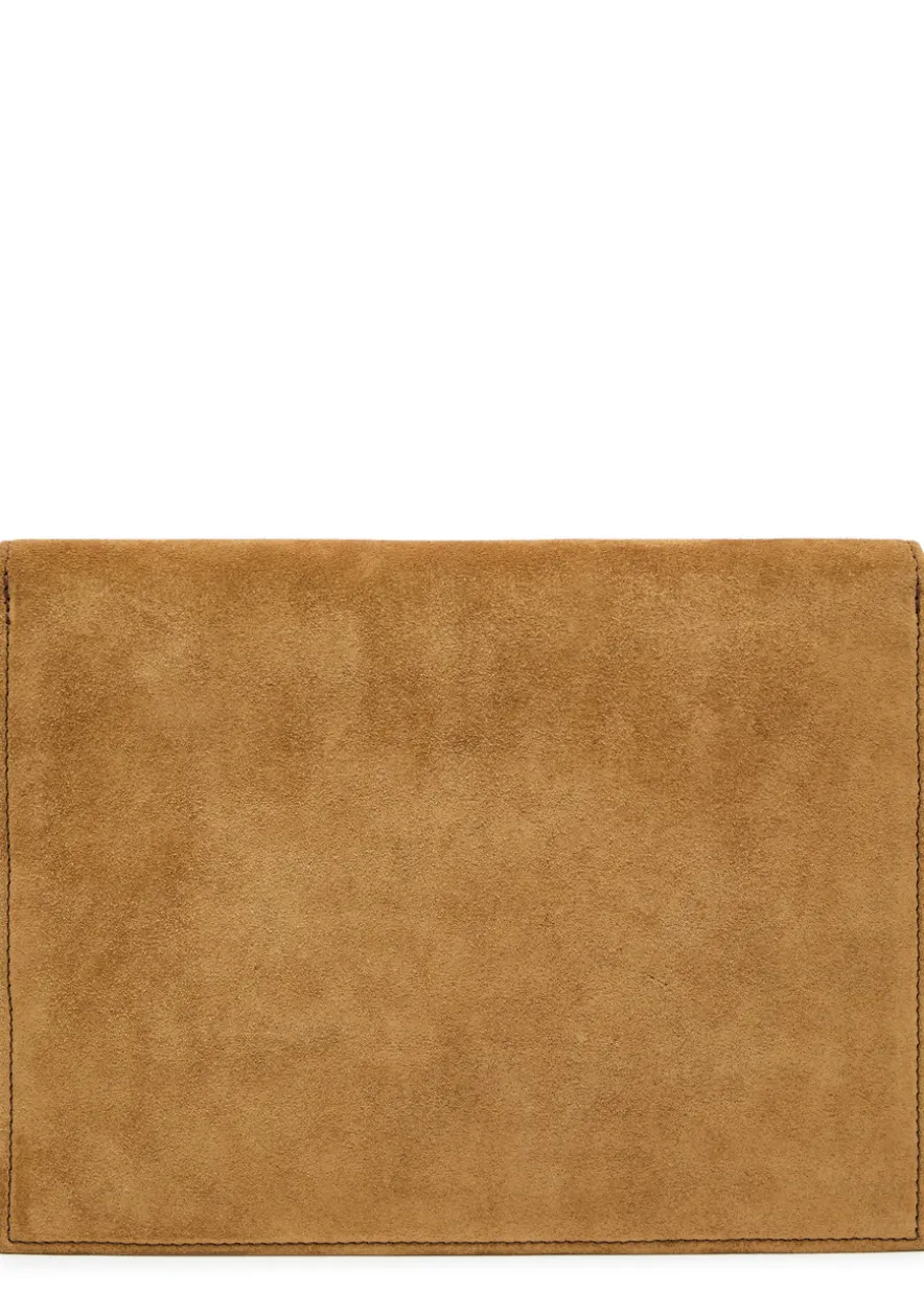 Large suede jewellery pouch