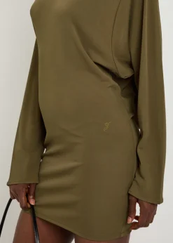 La Robe Mistral cowl-back woven mini dress