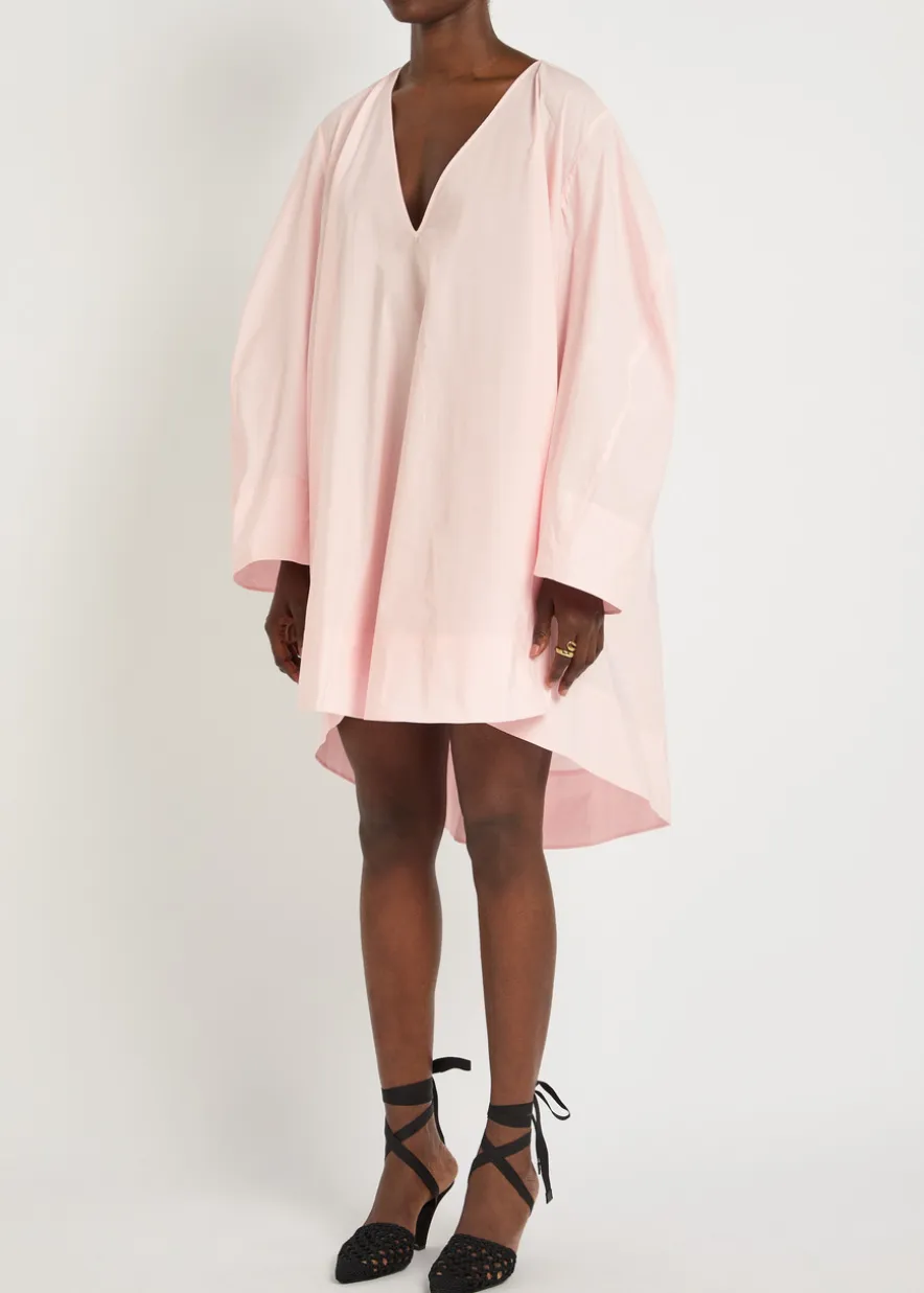 La Robe Paysan V-neck poplin mini dress