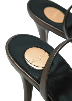 La Scandale 85 metallic leather sandals