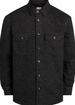 Laser monogram denim shirt