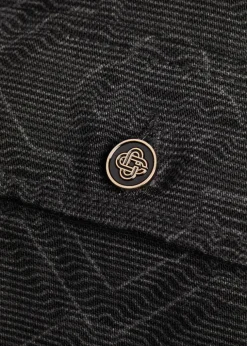 Laser monogram denim shirt