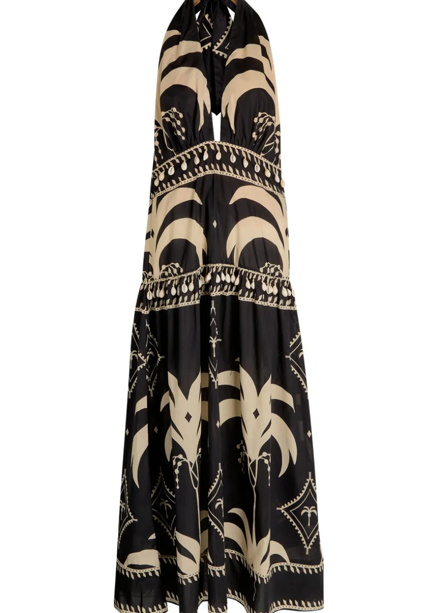 Latin Rhythms patterned cotton maxi dress