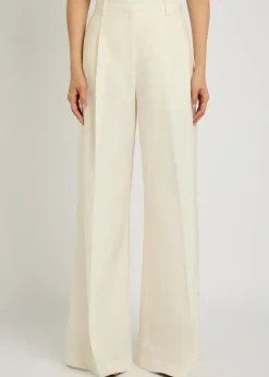 Laurence wide-leg wool and silk-blend trousers