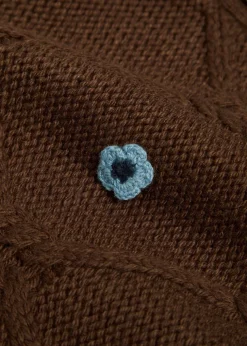 Laurie floral-appliquéd cotton-blend cardigan