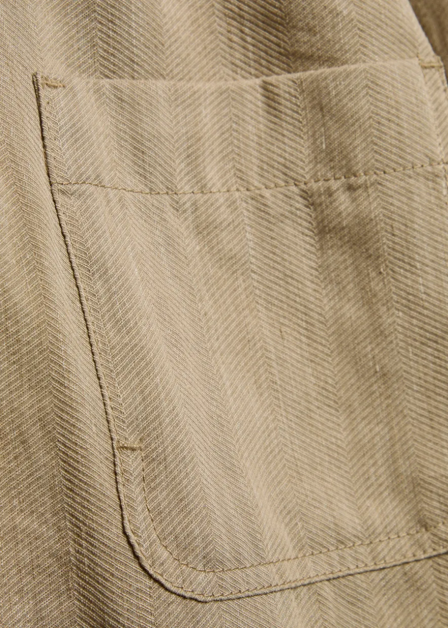 La Veste Pastro striped linen jacket