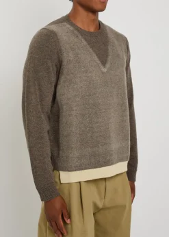 Layered wool jumper