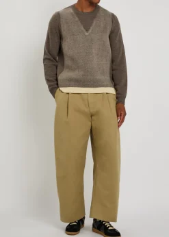 Layered wool jumper