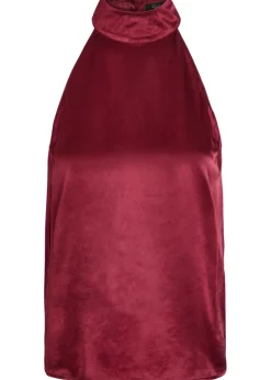 Leah halterneck satin top