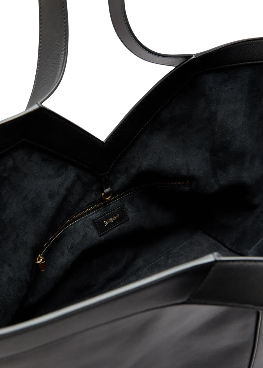 Leather tote bag