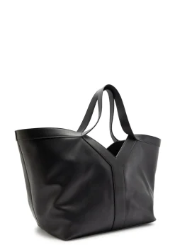 Leather tote bag