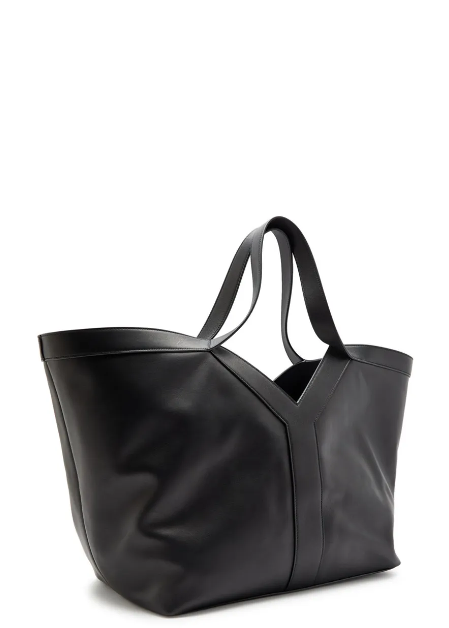 Leather tote bag