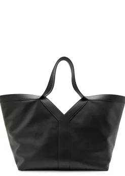 Leather tote bag
