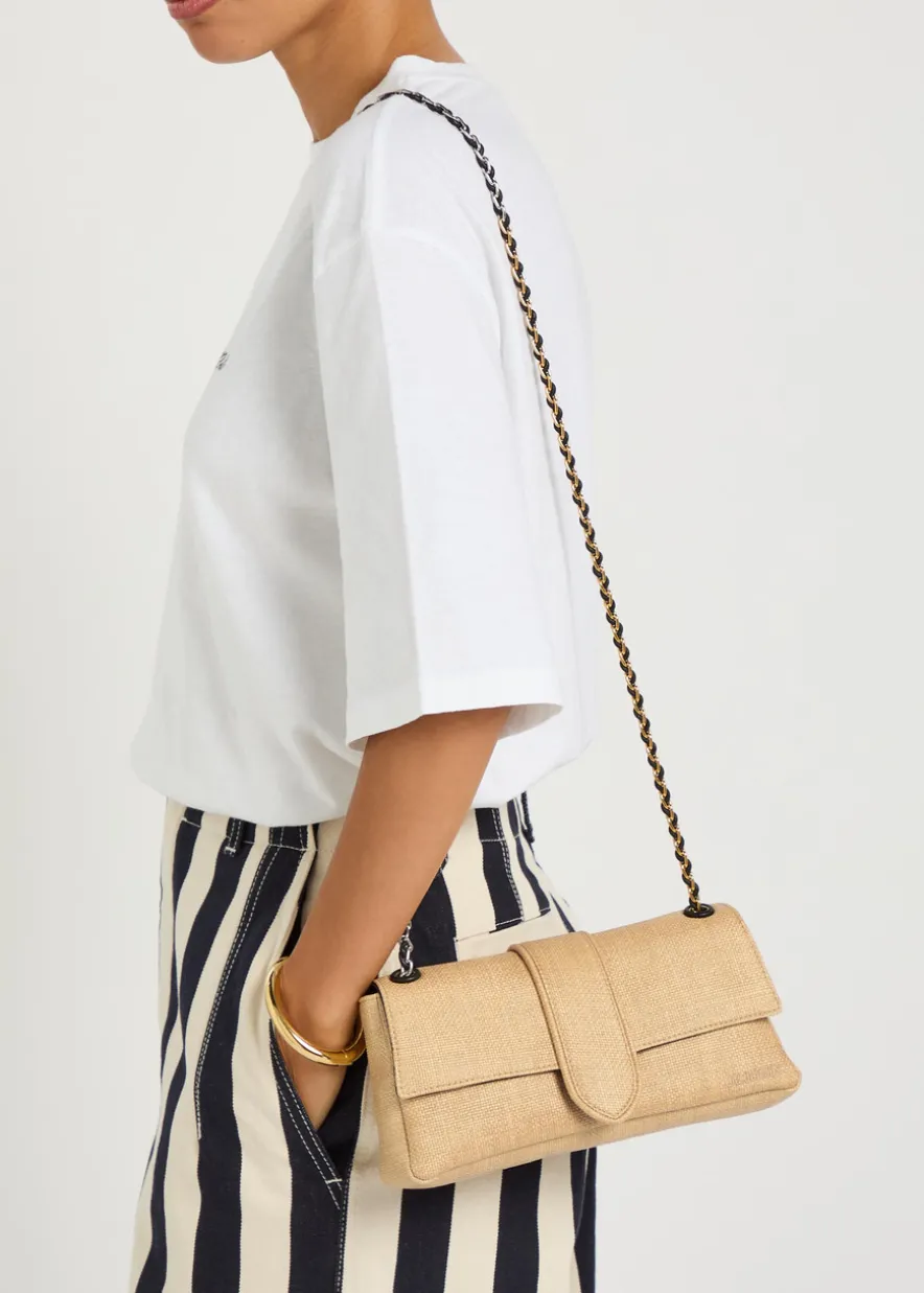 Le Bambino Chaîne raffia shoulder bag