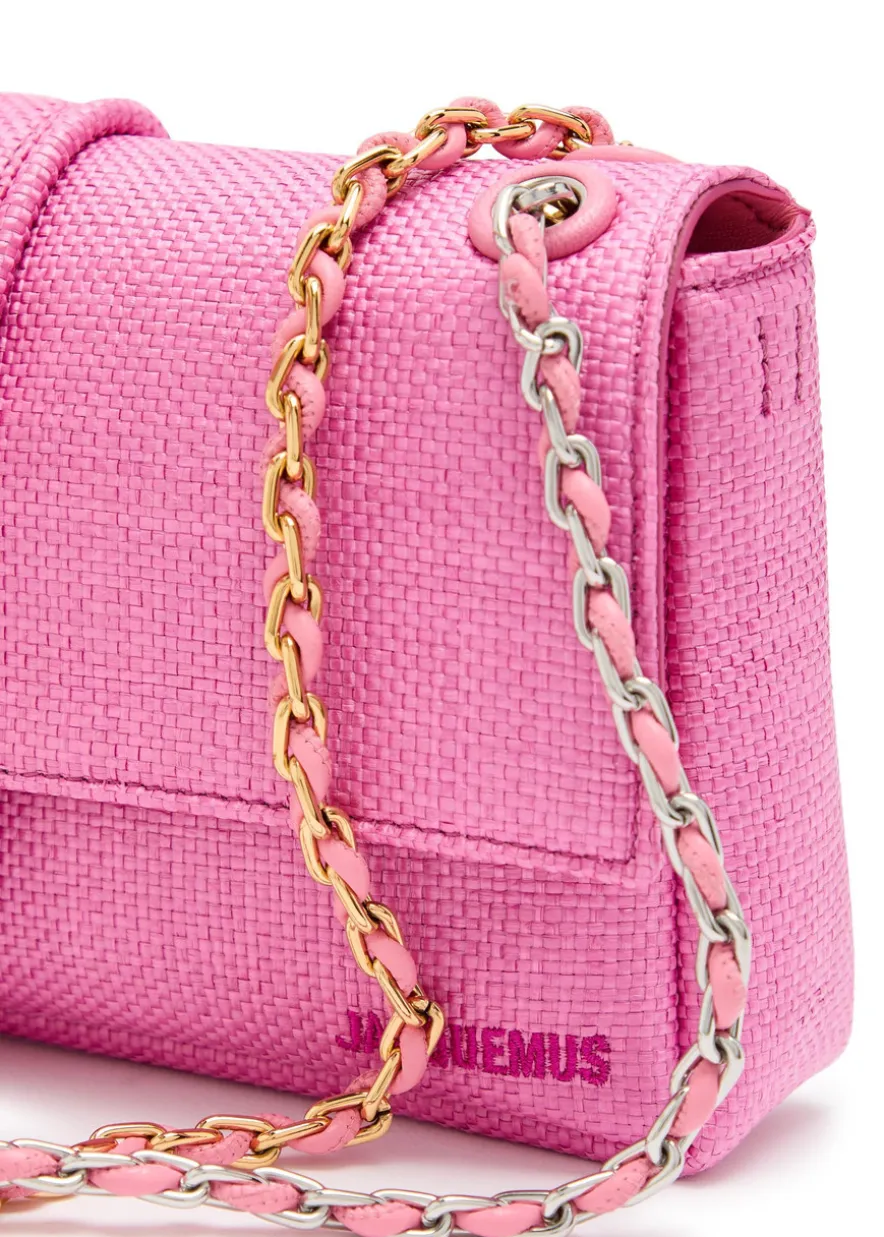 Le Bambino Chaîne raffia shoulder bag