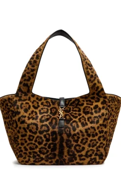 Le 5 À 7 Bea leopard-print calf-hair tote