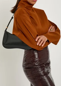 Le Bisou glossed leather shoulder bag